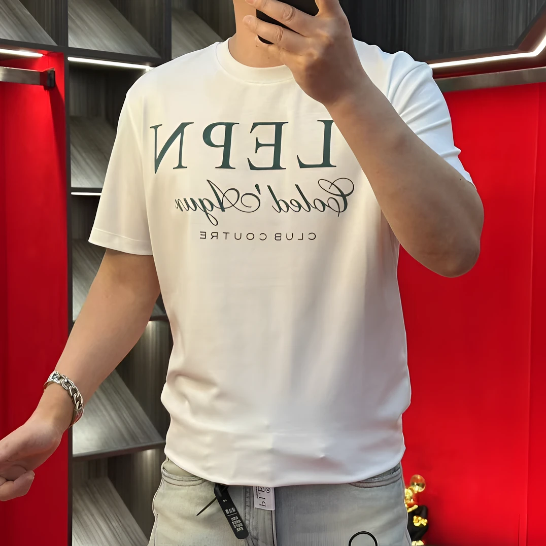 PP正品25新款潮牌液氨棉高品质欧货字母印花时尚圆领T恤衫1679