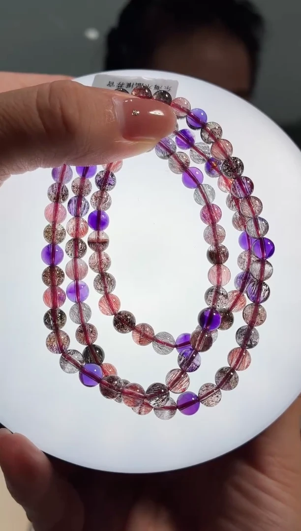 未镶嵌手链水晶5.8m黑加仑多圈手链多样性发一