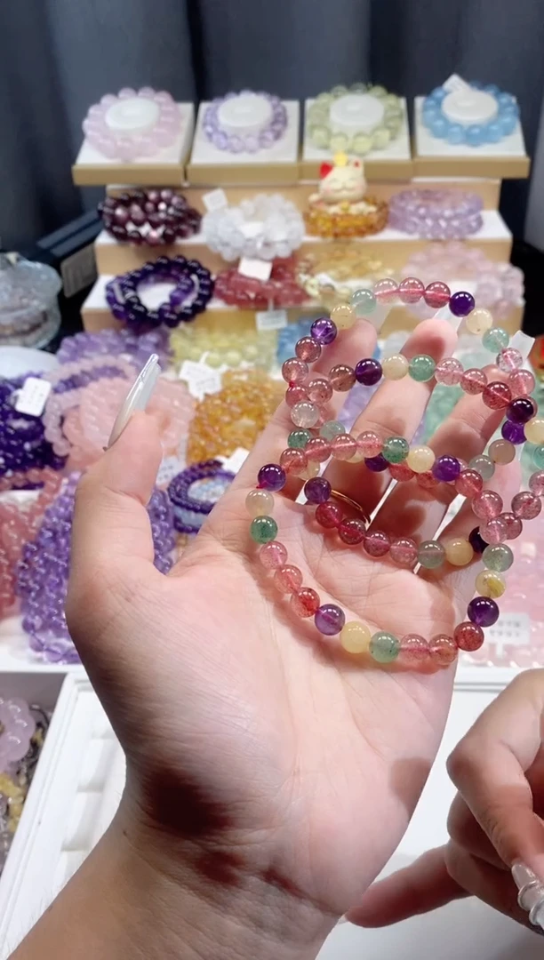 水晶手串未镶嵌多宝