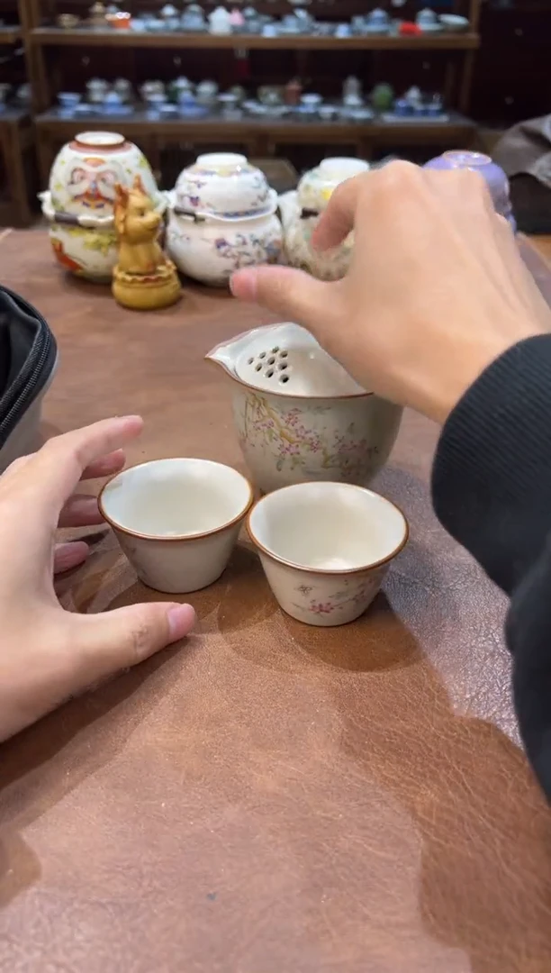 真的很便宜会开片的旅行茶具