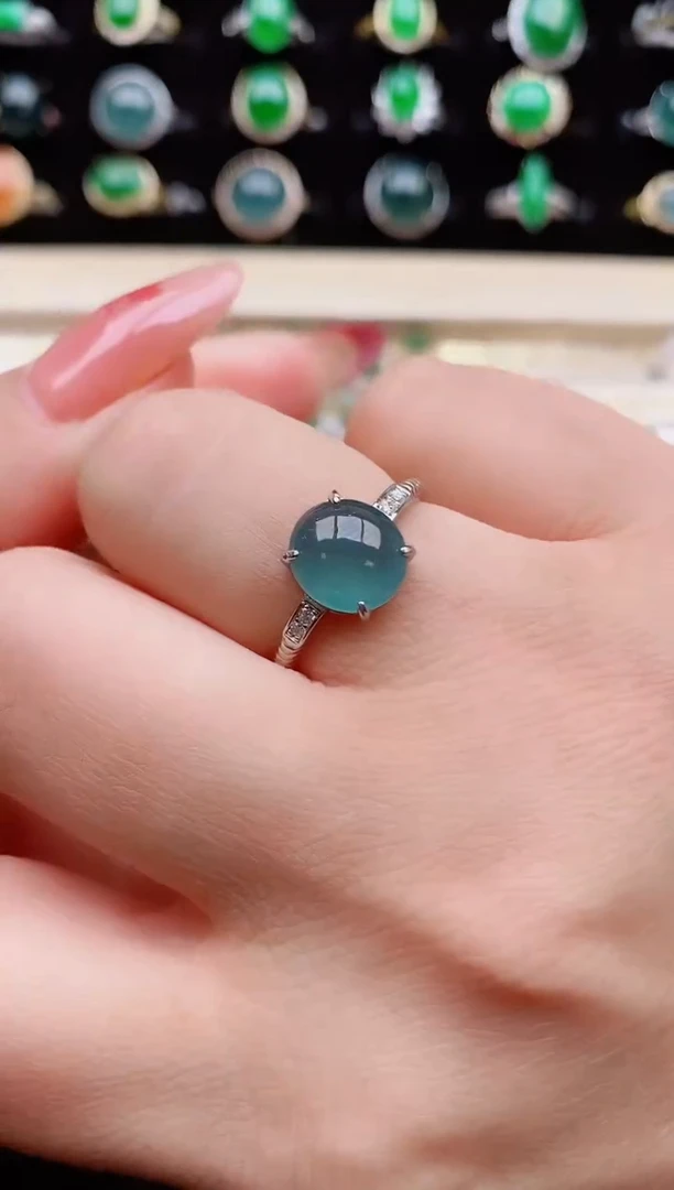 【闪购商品】翡翠戒指银S925镶嵌1312