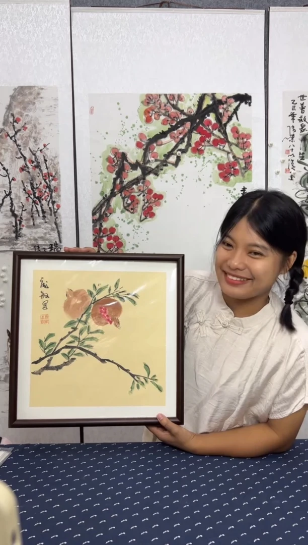 国画个人纯手绘笑口常开3