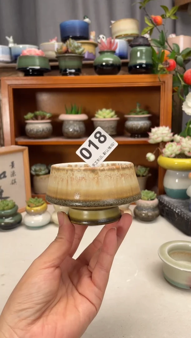 瓷片018知木小芳花盆