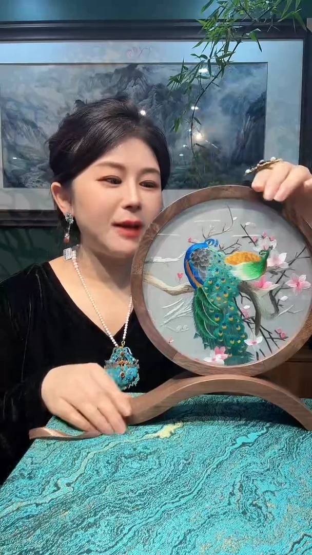 横款非遗苏绣手工刺绣摆台