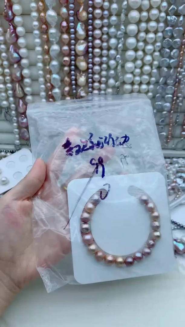 淡水珍珠手绳银S925镶嵌手链多样性发其一