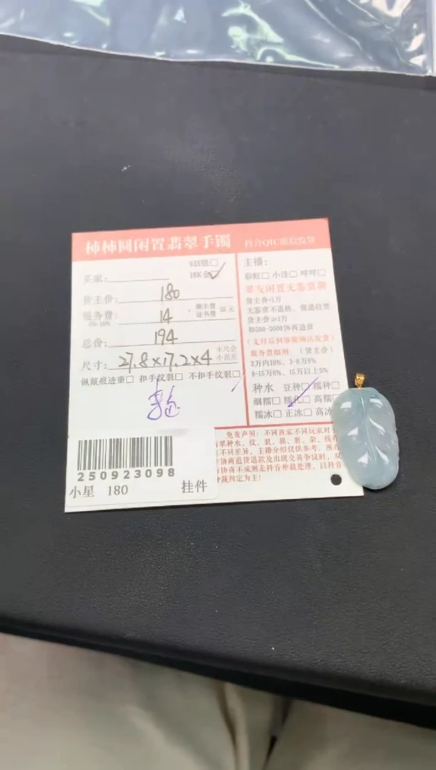 颈饰18K金镶嵌翡翠克**娅姐姐250923098