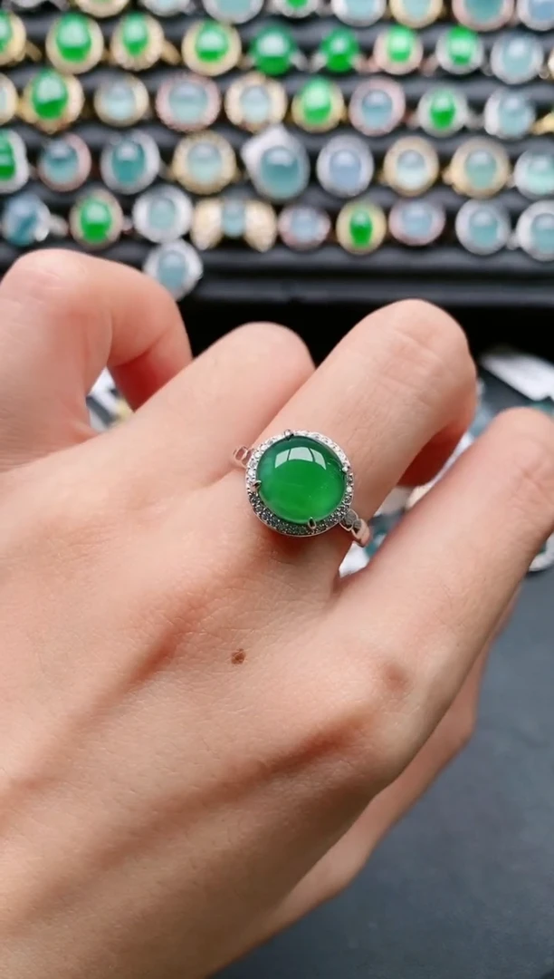 【闪购商品】翡翠戒指银S925镶嵌1111