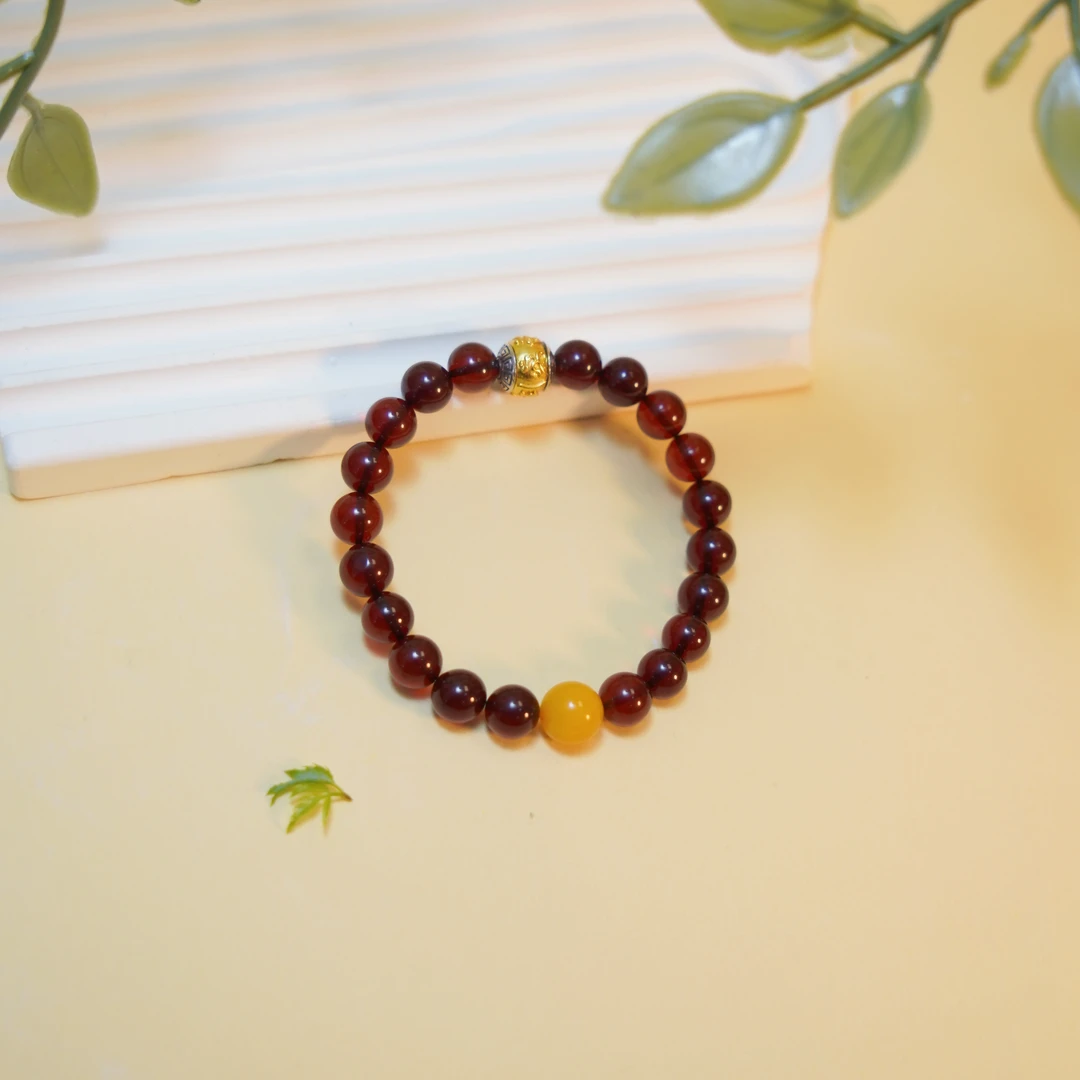 【厚爱公主专享】琥珀血珀枣珠手串A02234  多样性发一