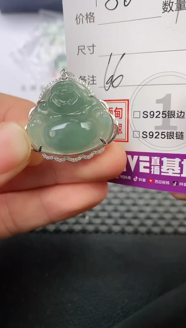 颈饰银S925镶嵌翡翠龙****?挂件