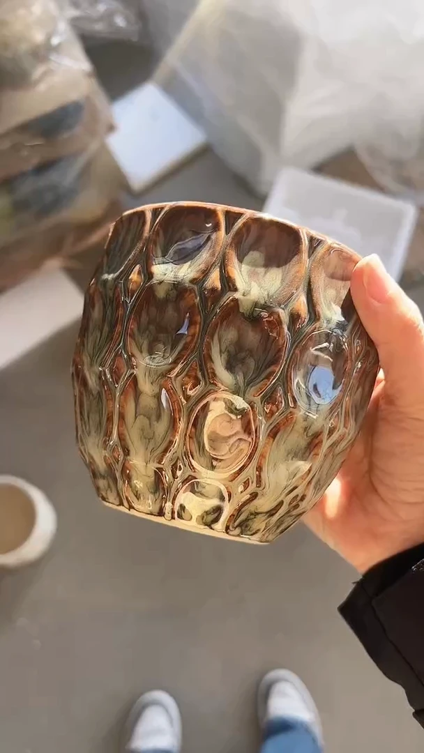 【闪购商品】陶瓷陶瓷花盆高11cm内口10cm