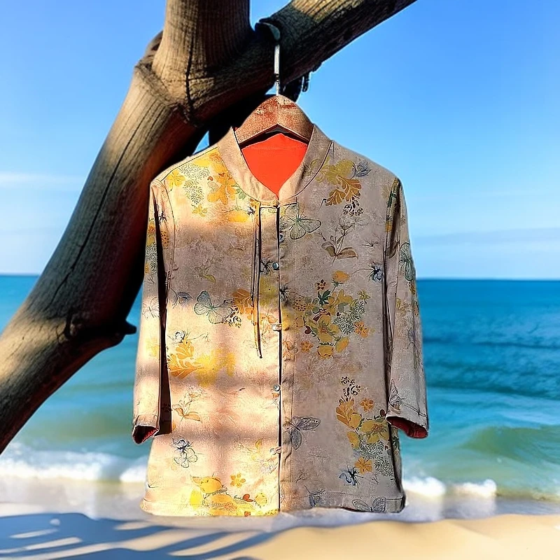 双面双穿上衣女网红春夏新款休闲时尚显瘦气质国风百搭外套159