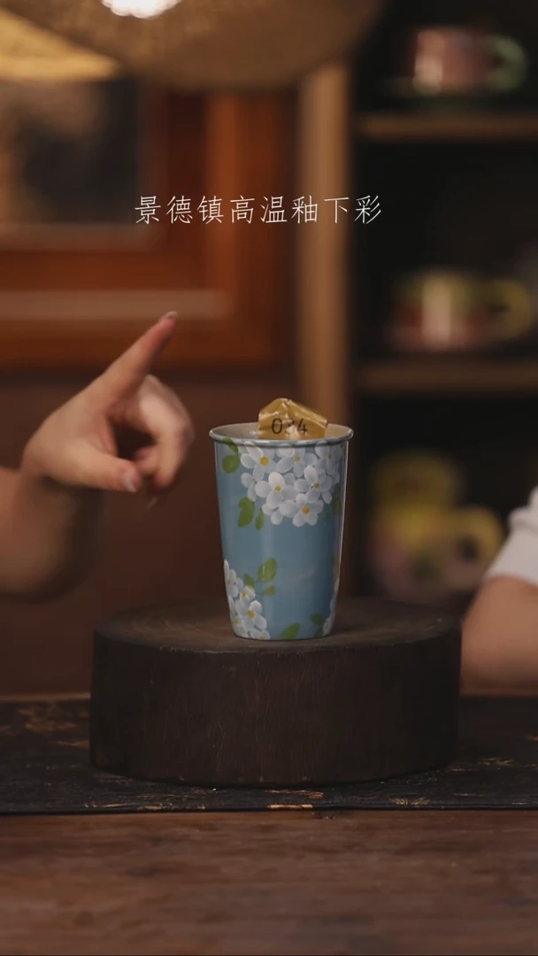 陶瓷景德镇高温釉下手绘陶瓷034