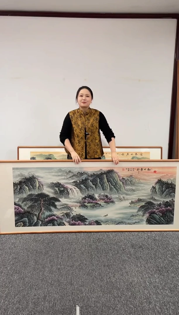 【闪购商品】国画旭日东升210*80张晓东老师