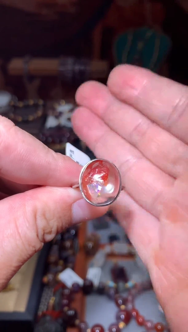 未镶嵌珠宝半成品水晶胶花戒指