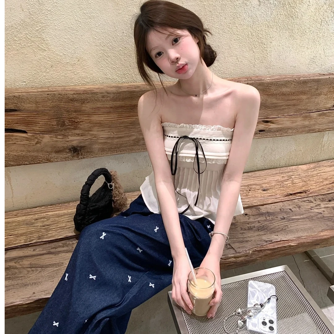 2025夏季新款时尚打底抹胸上衣性感辣妹洋气休闲百搭气质显瘦上衣