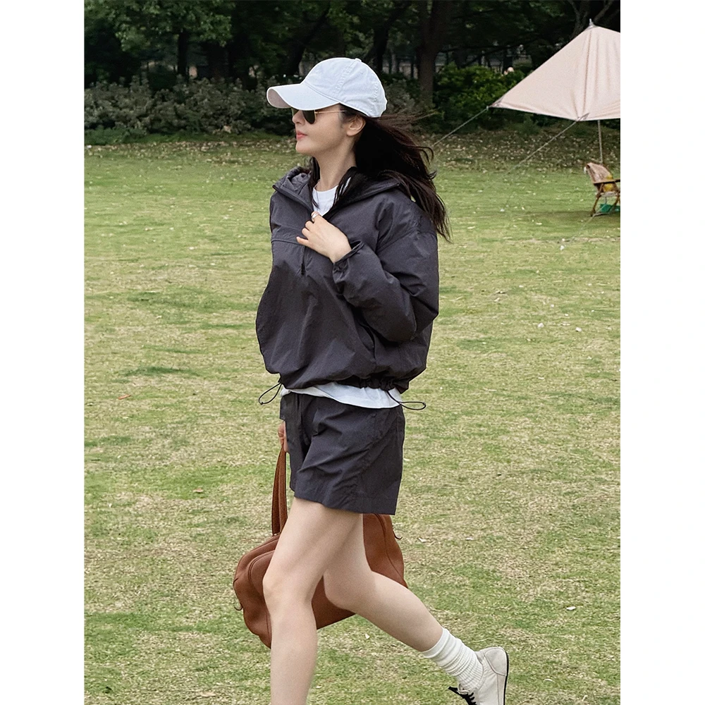 WAWA【霞染云裳】夏季休闲风气质显瘦宽松防晒透气时尚套装25156