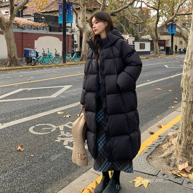 白鸭绒羽绒服女长款2025年新款A88