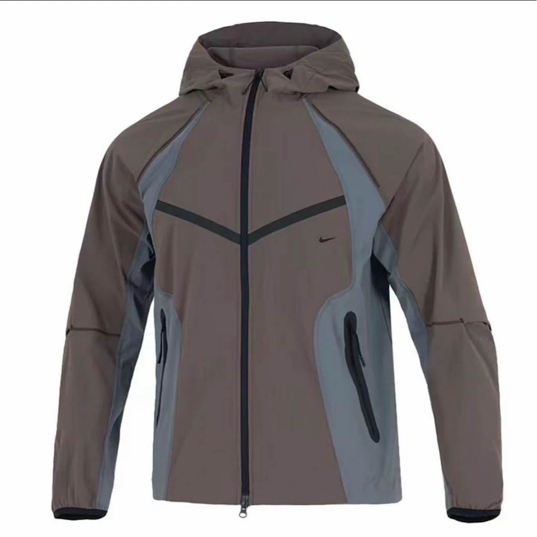 nike耐克男女同款流光风拼接撞色运动休闲夹克外套IH8462-289