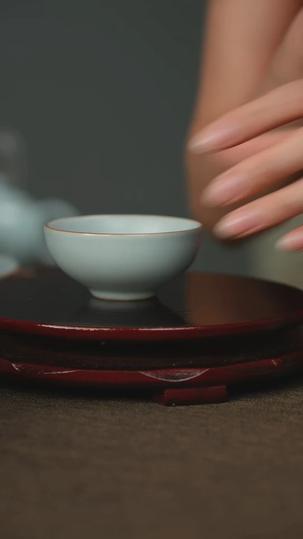 微瑕 大敛口杯 汝瓷 主人杯