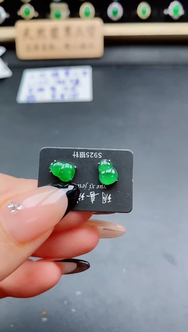 银S925镶嵌戒指翡翠1