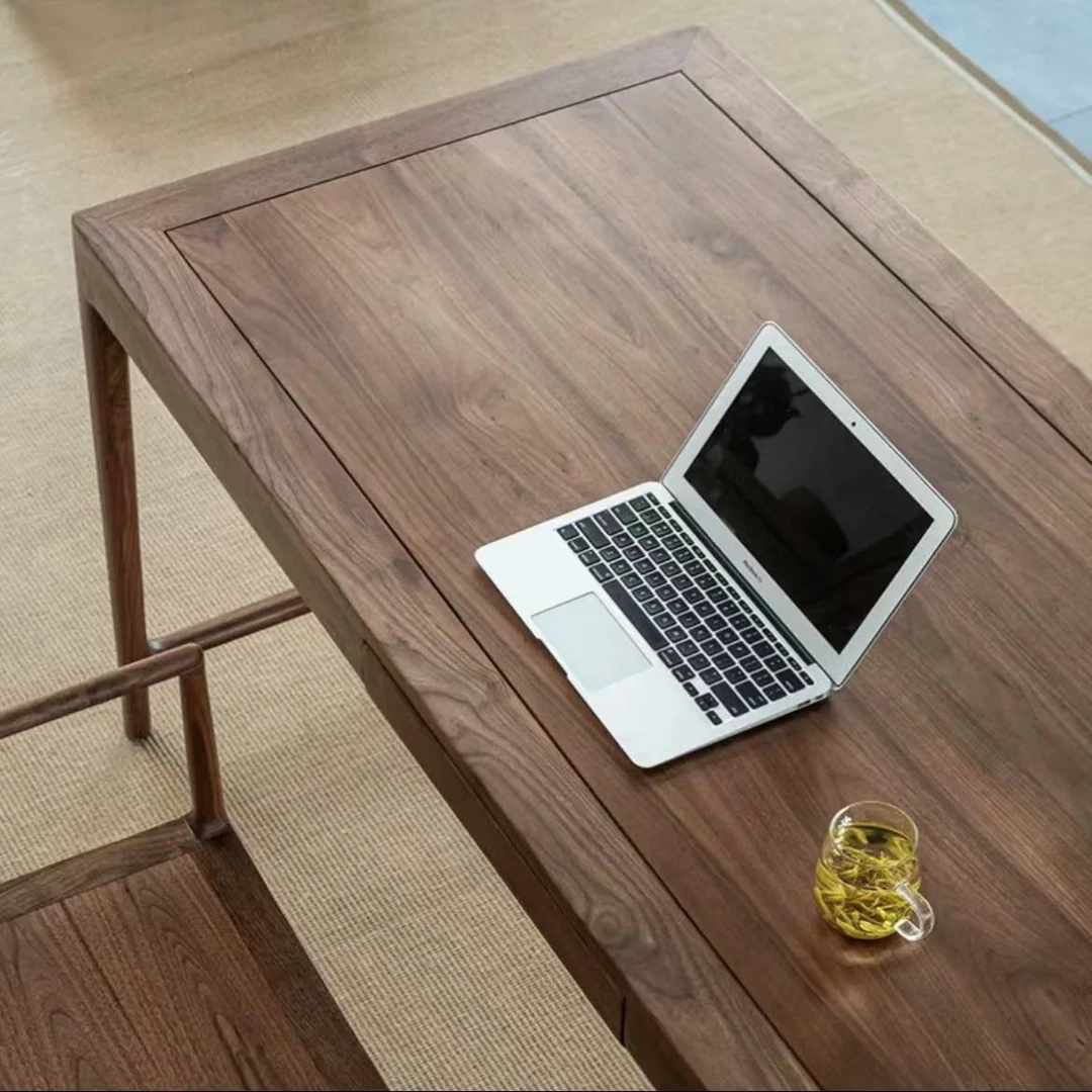 直播间核对好产品北美黑胡桃茶桌书桌链接