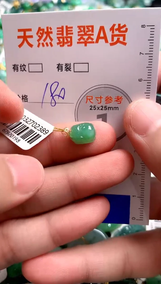 翡翠18K金镶嵌颈饰0851260598