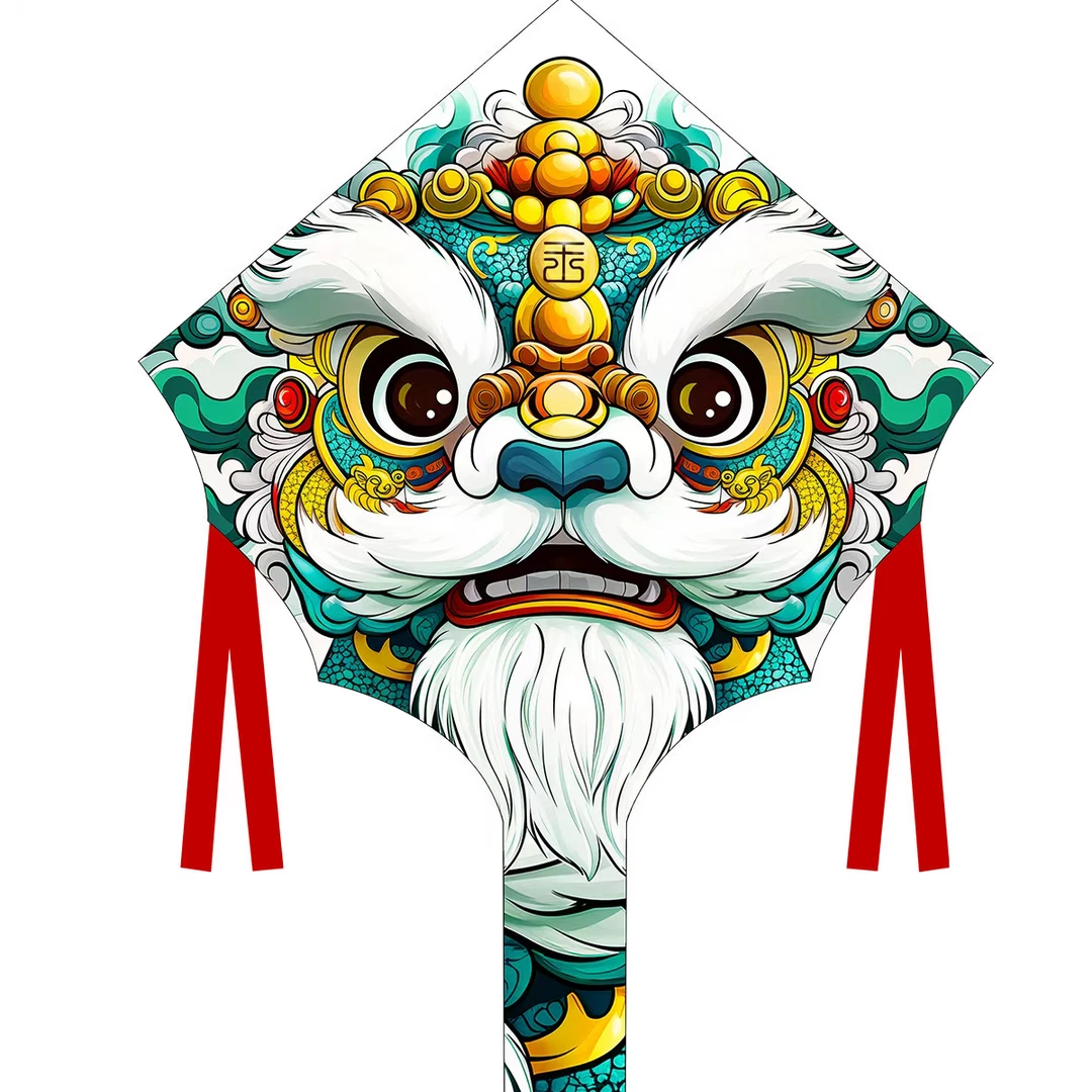 加厚新款风筝国潮中国风醒狮网红儿童风筝成人一整套耐用卡通风筝