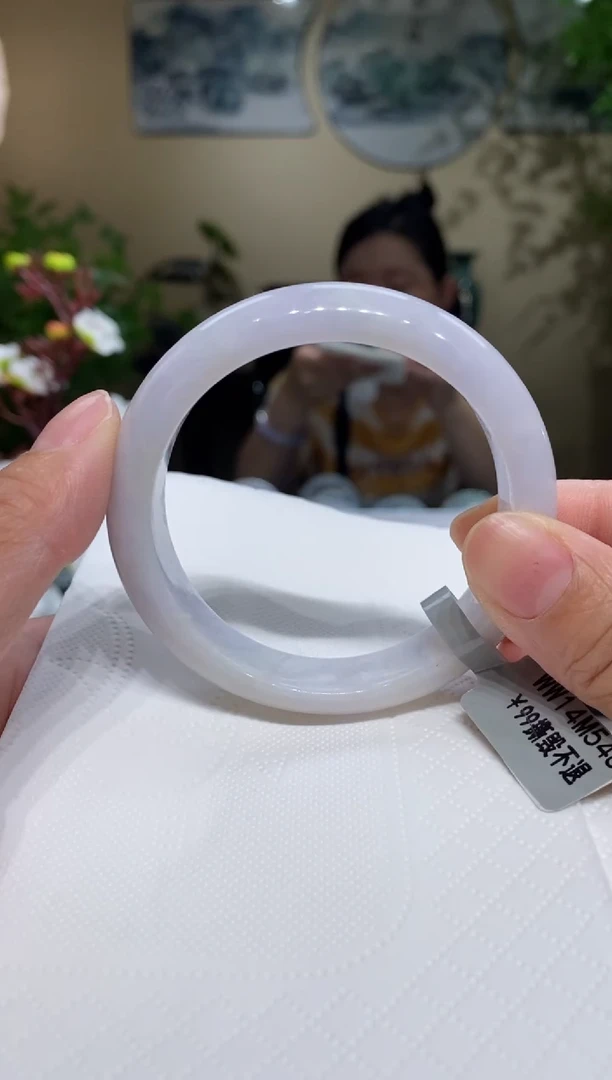 翡翠手镯未镶嵌欣***姐翡翠54-55