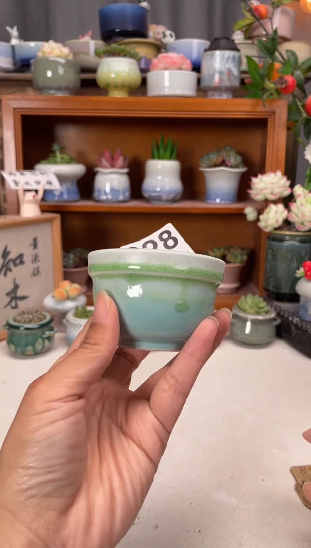 瓷片928知木小芳花盆