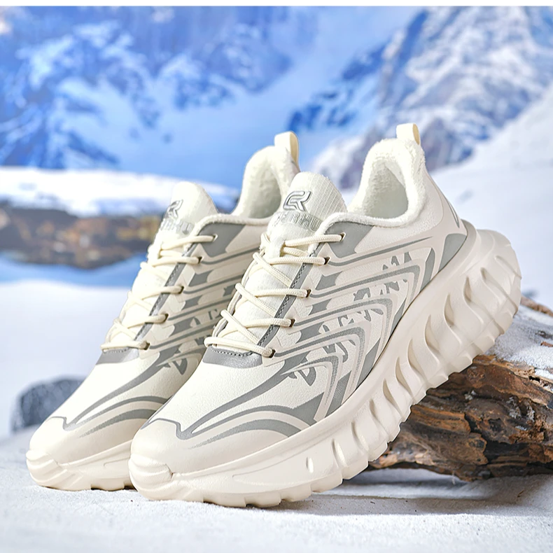 V.YERXU 低帮轻便保暖男男女鞋减震系带时尚休闲鞋圆头16810gg