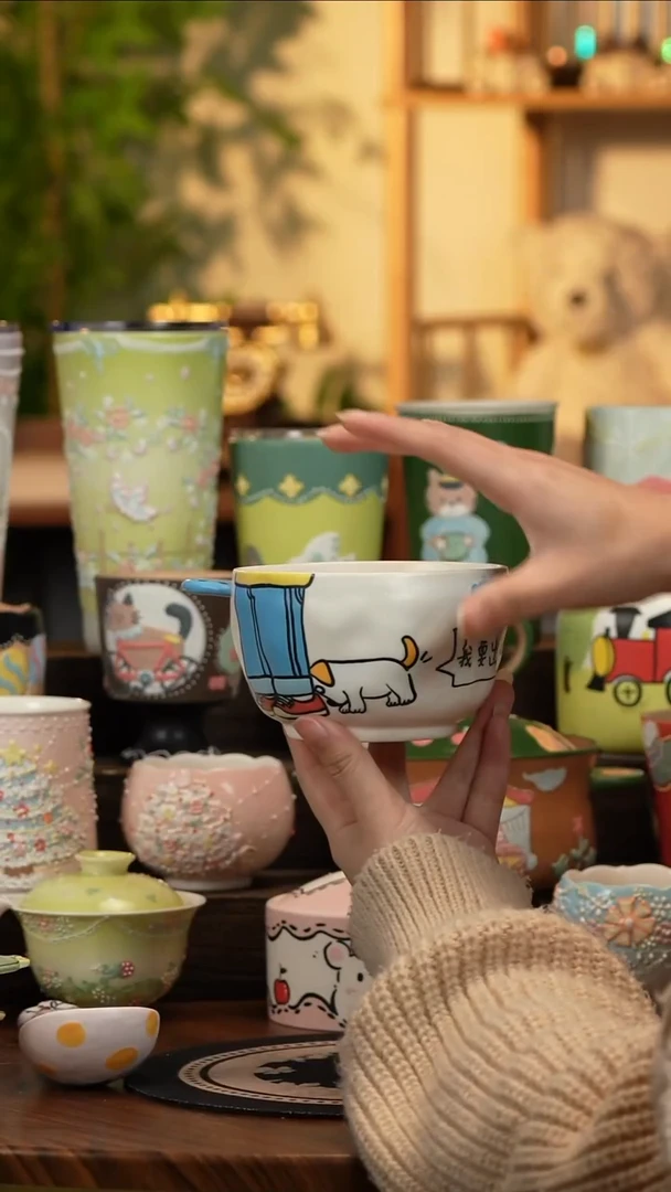 瓷片瓷A076景德镇原创手工陶瓷