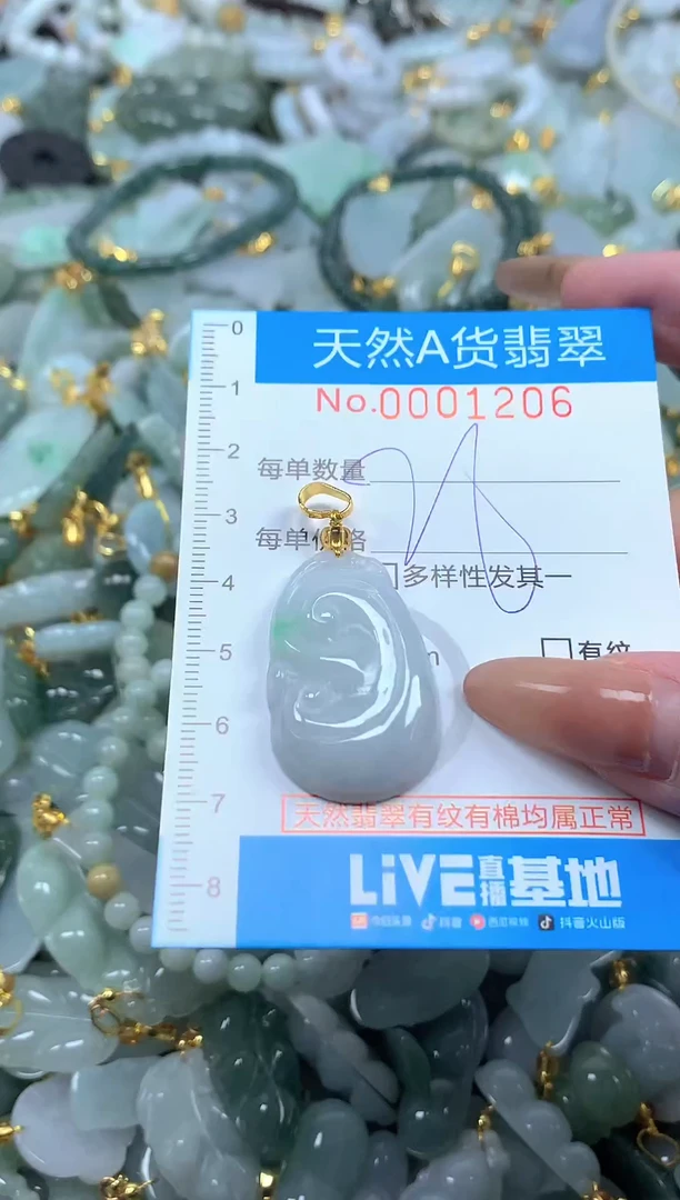 颈饰未镶嵌翡翠净货挂件-1206