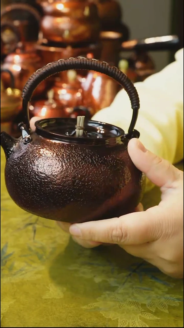 纯紫铜小苹果温茶壶