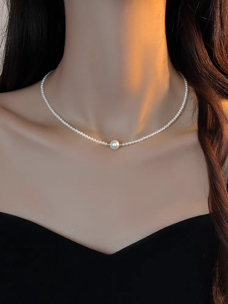 钛钢项链 娟子家推荐款仿珍珠饰品项链