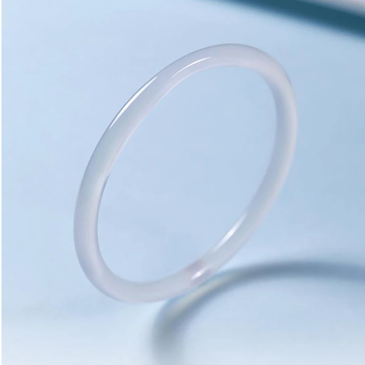 天然美人条白月光玉髓女手镯绝美气质高级荔枝冻玛瑙素圈叮当镯