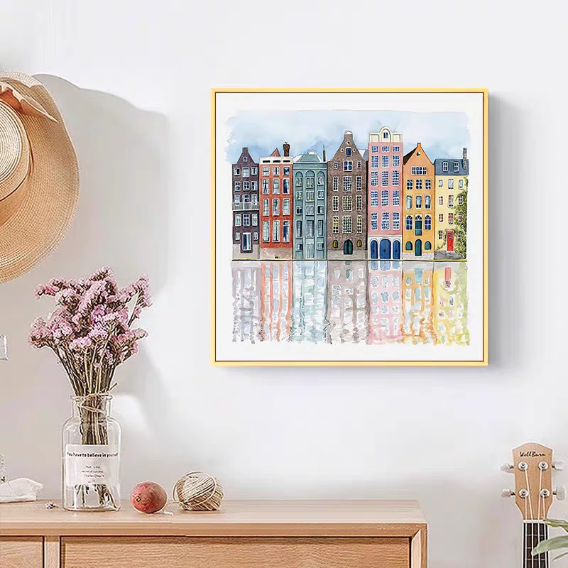 餐厅现代简约小清新客厅装饰画卧室床头儿童房挂画奶油风墙壁画