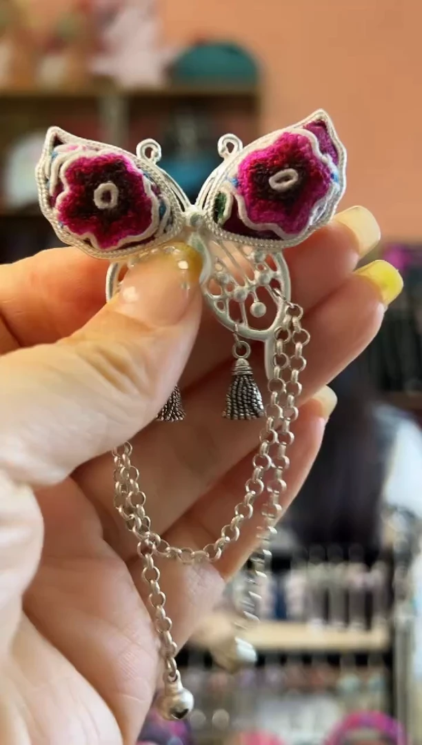 织绣艺枝独绣老绣饰品489