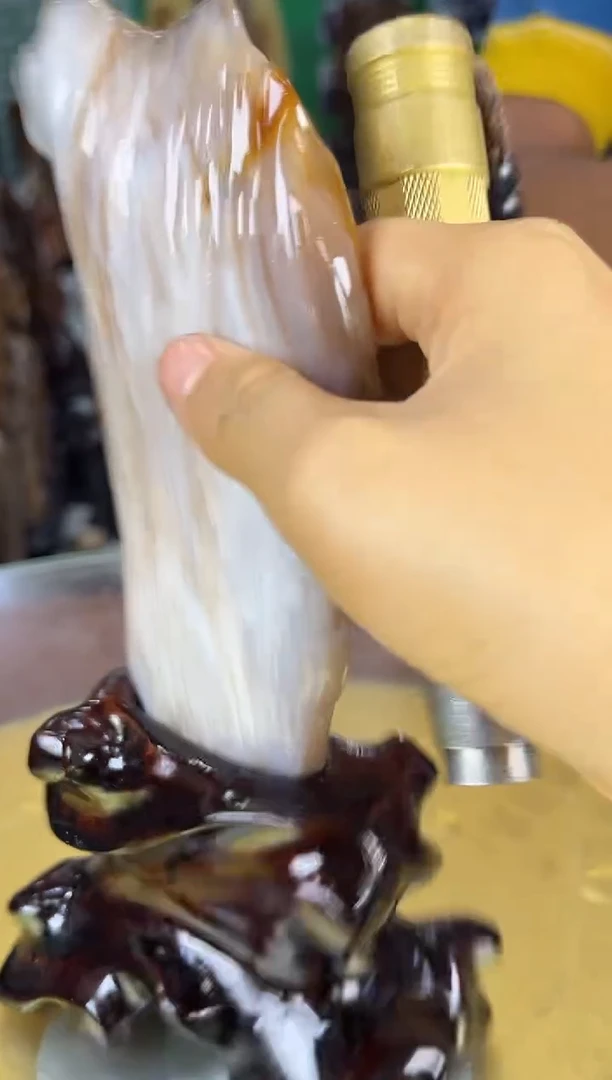 缅甸天然树化玉精品摆件