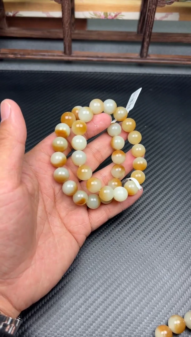 未镶嵌手串和田玉若羌微色差卡12多样性发货拍一发一m