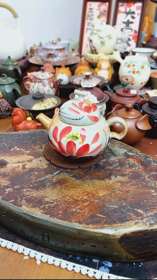 【 茶瓷物语】手绘茶壶