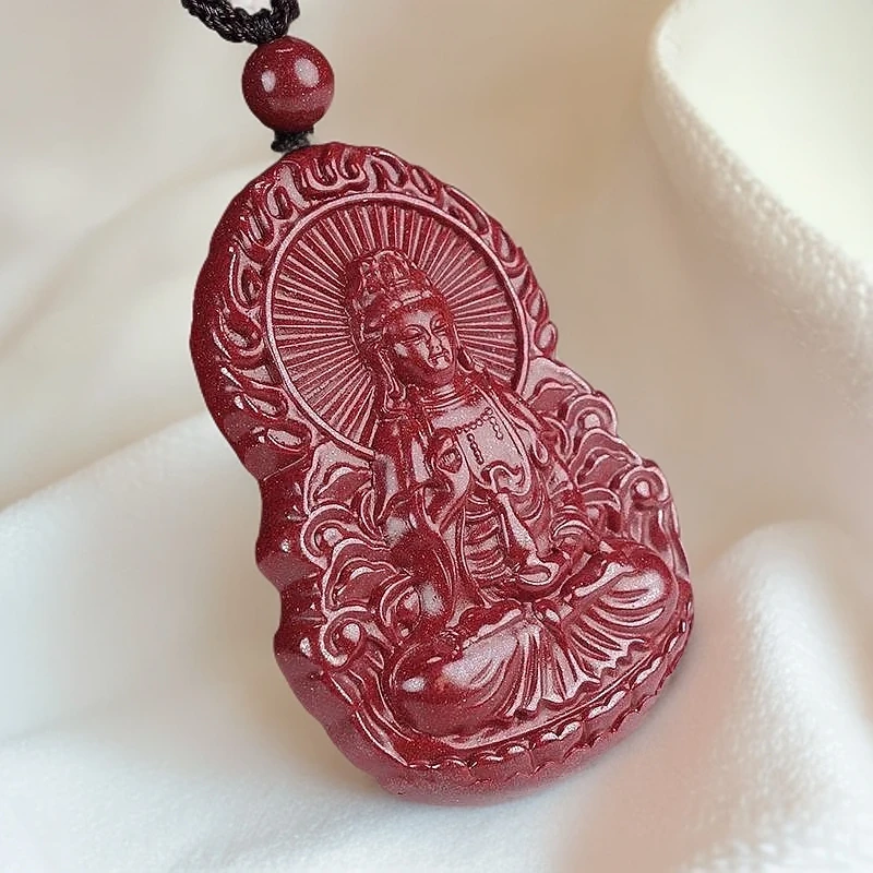 朱砂观音吊坠 吉祥招福纳发ZS+TLWSP-YQ-1D