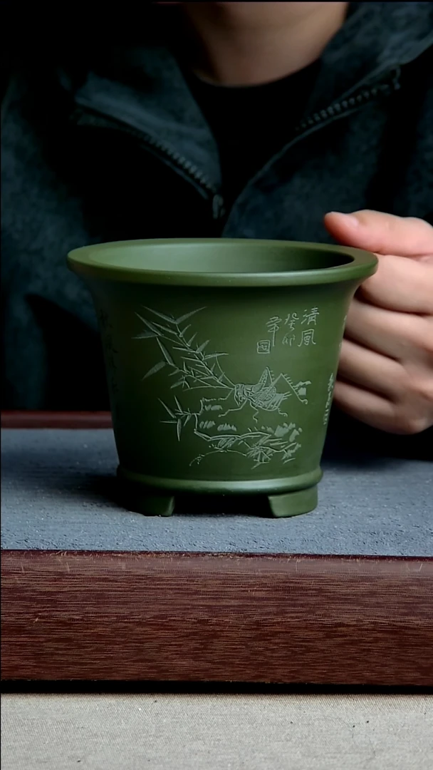 紫砂花盆11*10内径紫砂花盆