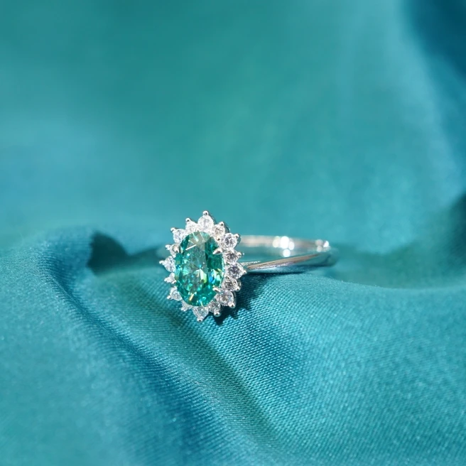 奢米欧 SHMOY 925银莫桑石戒指 【大奇专享】太阳花戒指1ctMSR.585G