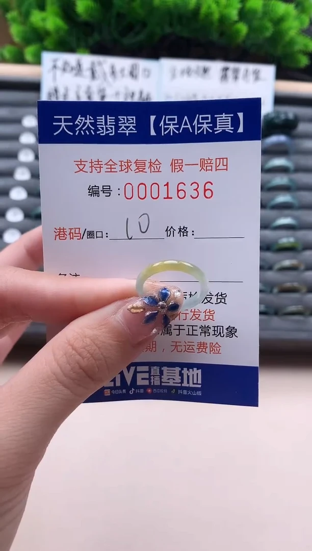 未镶嵌戒指翡翠天然  1636