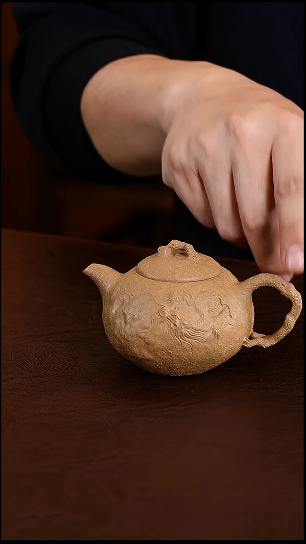 茶壶紫砂段泥隐龙供春壶