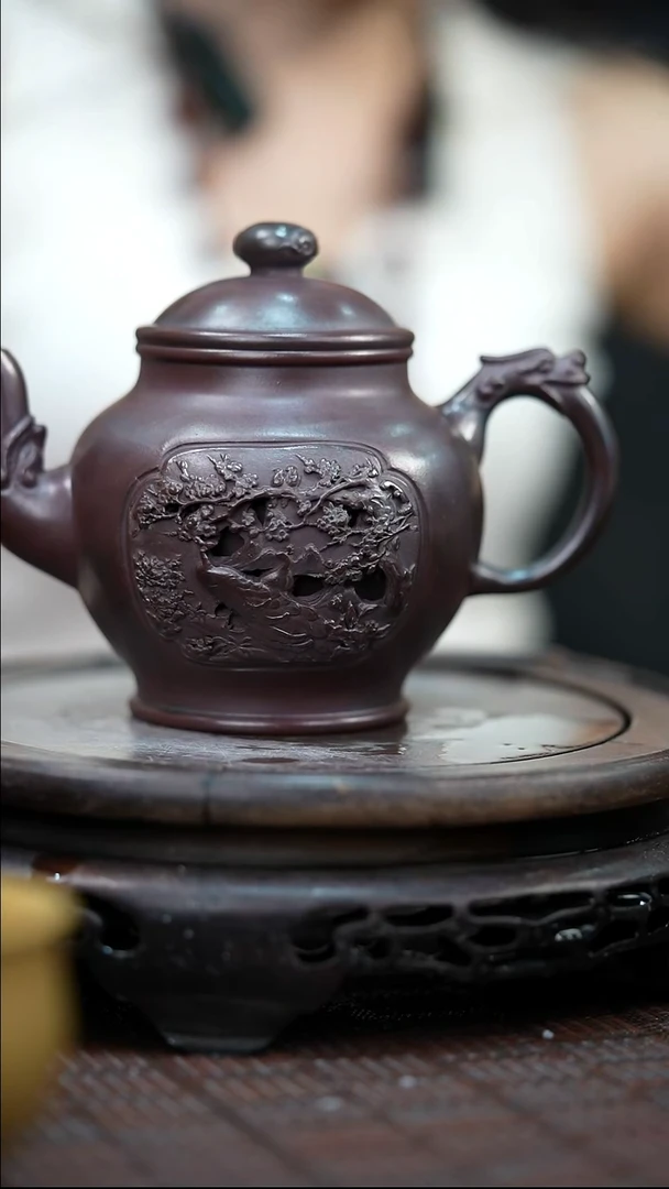 茶壶紫砂宜兴紫砂岁颐传砂原矿全手12