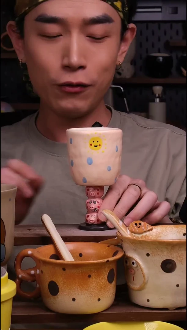 杯子景德镇可爱设计师款陶瓷
