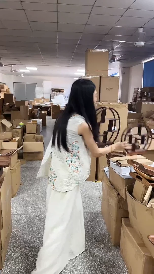 南美胡桃木实木圆形大博古架