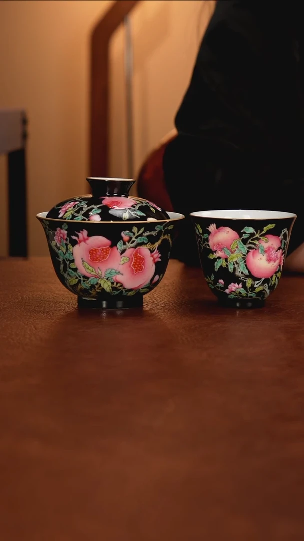 景德镇瓷器，青花瓷手绘茶具~套组