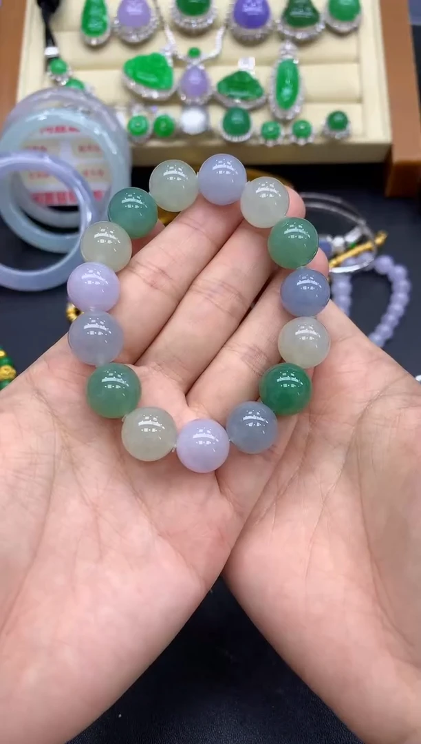 未镶嵌手串翡翠227-中国好珍宝